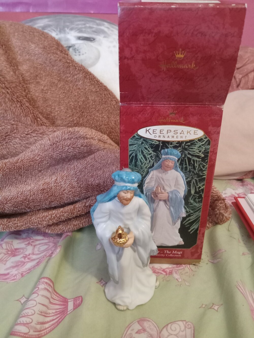 Vintage 1999 Hallmark Keepsake Ornament Balthsar The Magi Porcelain Ornament